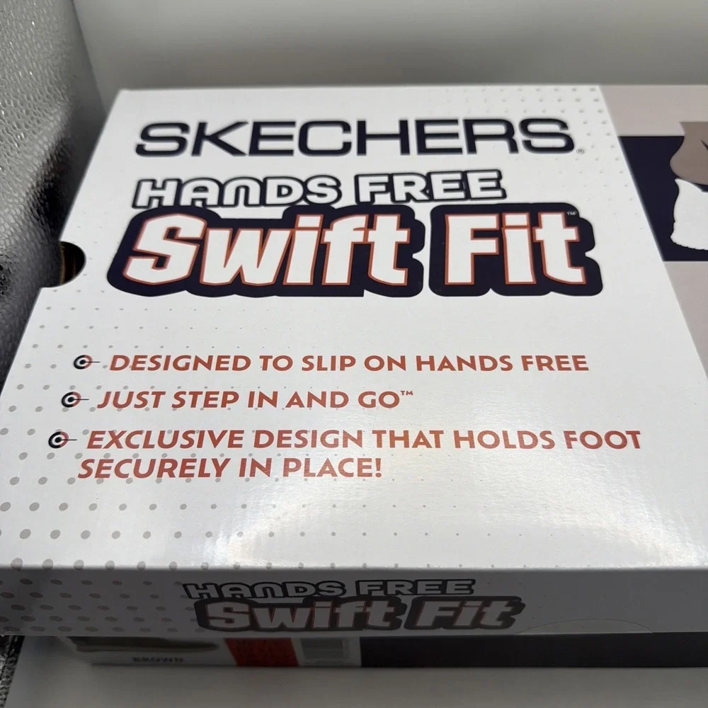 Skechers Swift Fit Shoes Hands-Free Mens Brown Relaxed Fit Memory Foam‎ Size 8.5